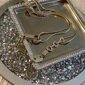 CHICO's long matte Gold-Tone Necklace